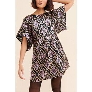 Anthropologie Amalia Sequined Tunic Dress XS